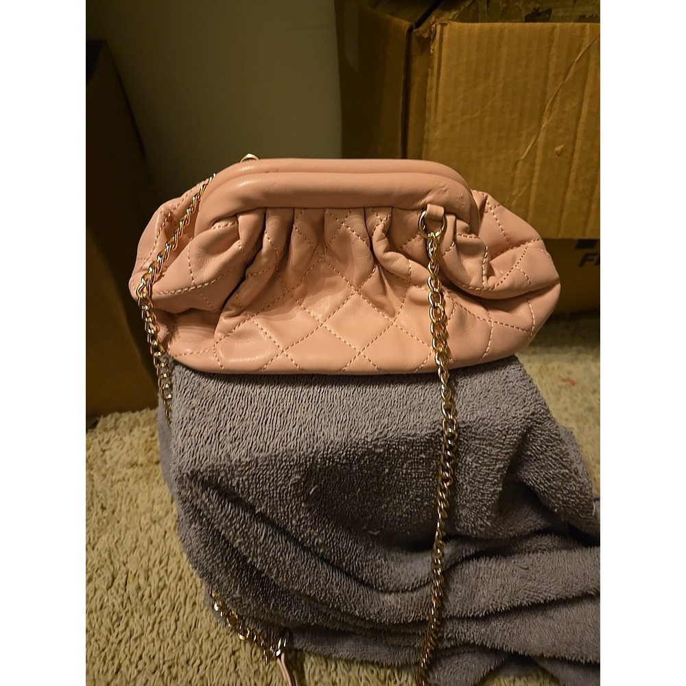 Grossi pink quilted‎ crossbody bag purse